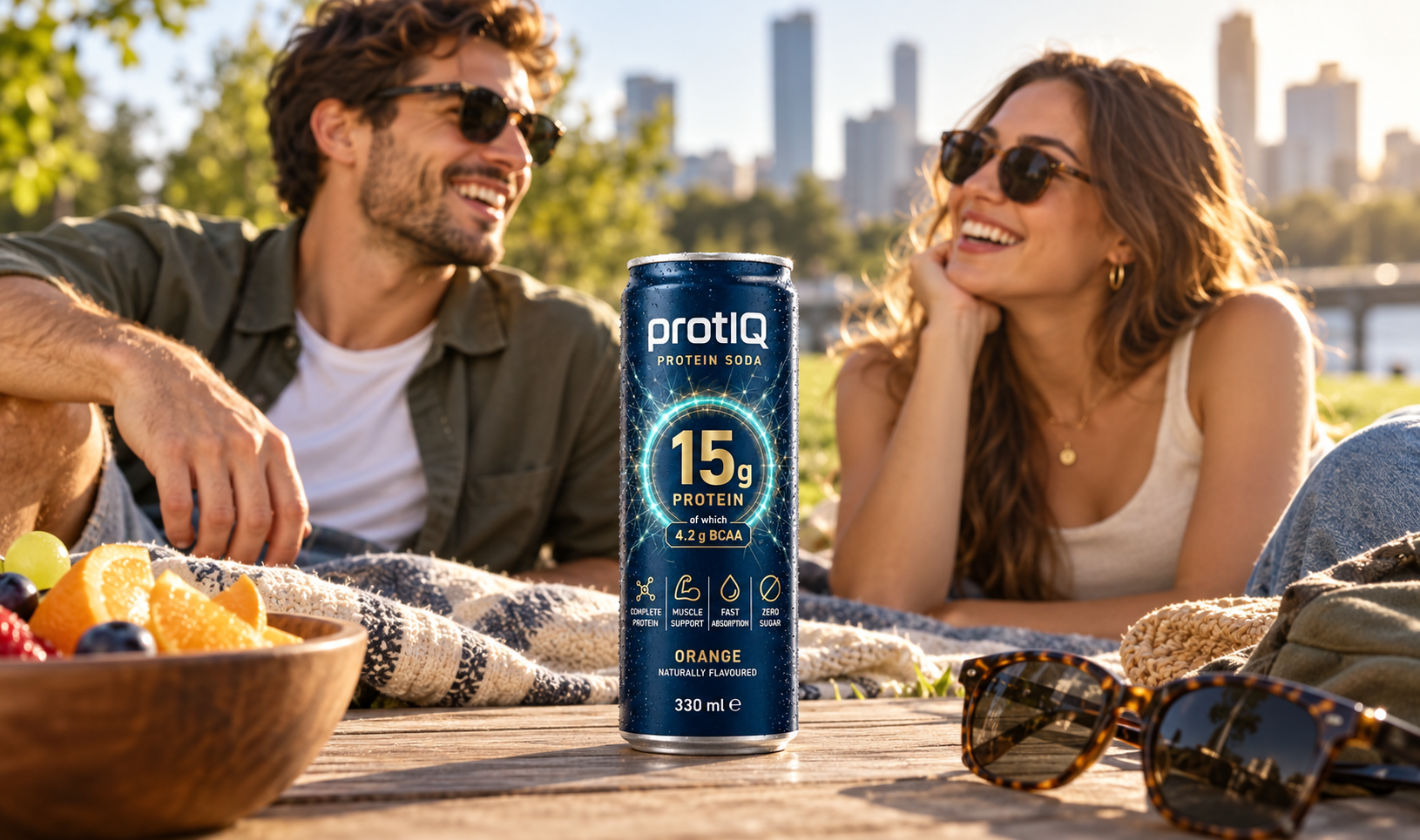 Friends enjoying protIQ during an active weekend